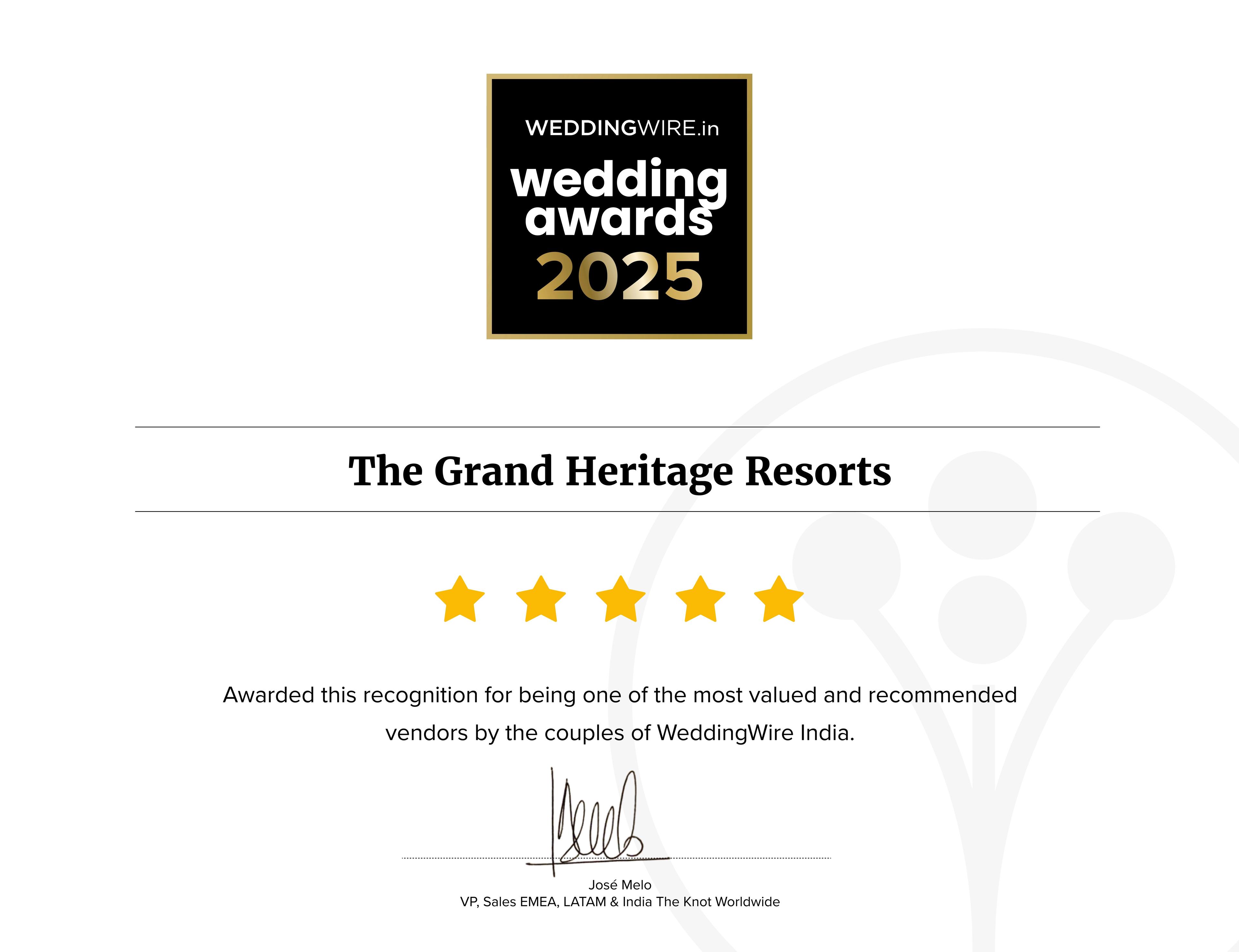 WeddingWire India Couples Choice Award 2025 WeddingWire India Couples Choice Award 2025
